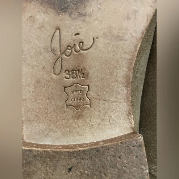 Joie Flat Booties Presley Suede Leather Tan Boho Country Size 38.5 US 8.5 - Picture 6 of 9